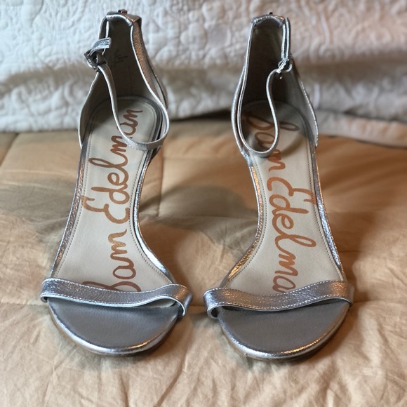 Silver Stiletto Heels by Sam Edelman Size 10 - Picture 2 of 11